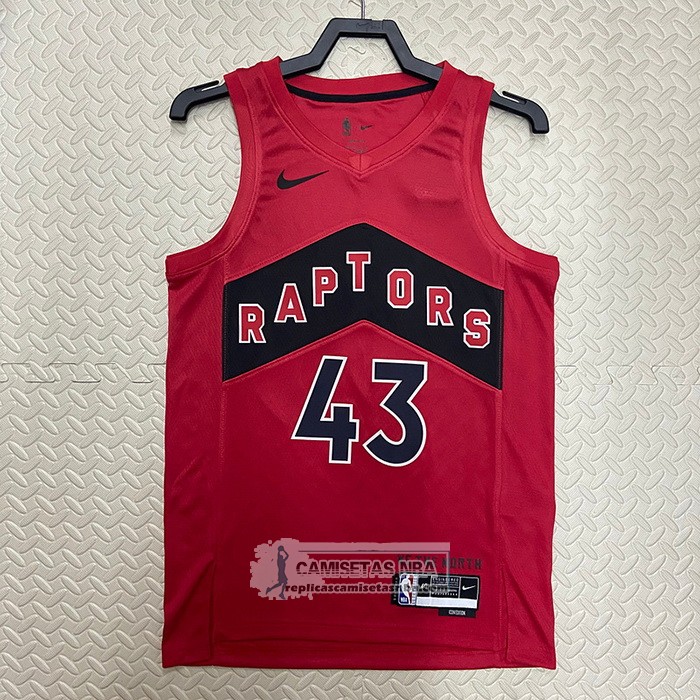 Camiseta Toronto Raptors Pascal Siakam NO 43 Icon 2022-23 Rojo